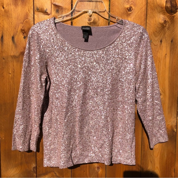 Eileen Fisher Tops - Eileen Fisher Pink Sequins Top